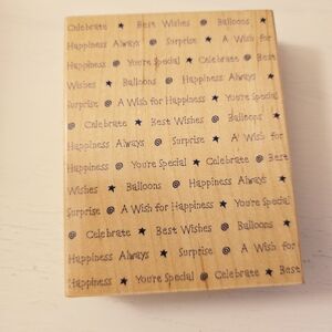 Hero Arts Wordprints Large Celebrate Rubber Stamp